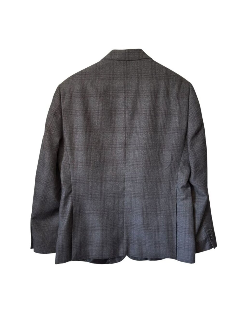 Vintage Tommy Hilfiger Mens 44 R Sport Coat Glen Plaid Check Gray Black Wool - Picture 5 of 16